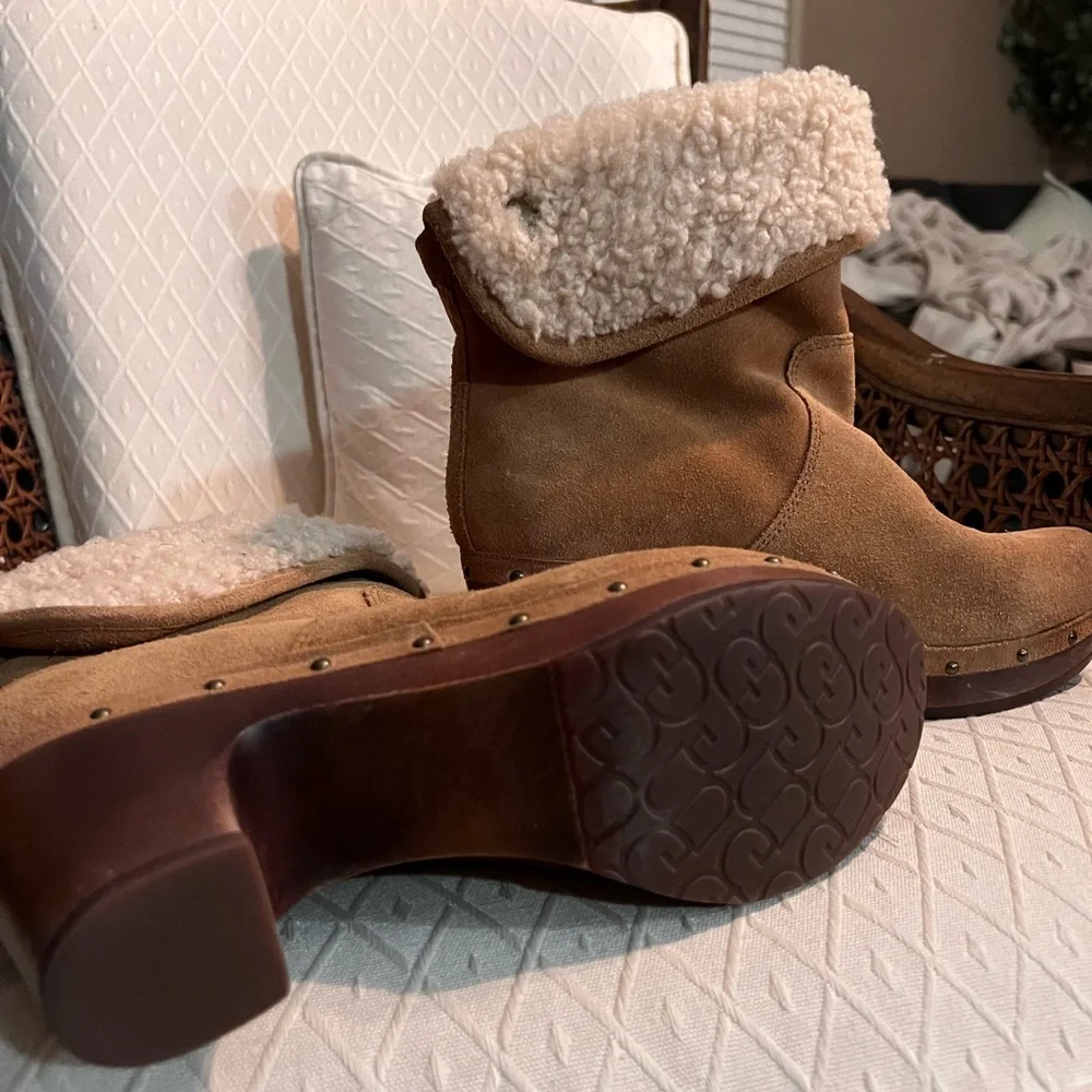 UGG Women's Brown Lynnea Shearling Mules - Picture 5 of 7